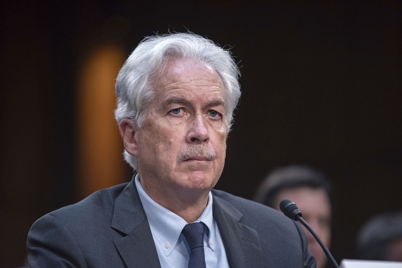 Director of Central Intelligence Agency William Burns attends a Senate Intelligence Committee hearing in Washington, D.C., on March 11.