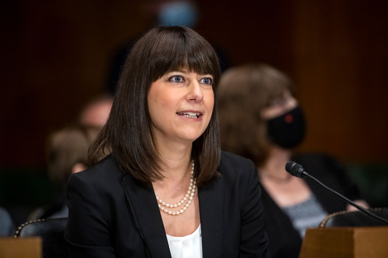 Elizabeth Prelogar appears before a Senate Committee on the Judiciary for her nomination hearing to be Solicitor General of the United States, in the Dirksen Senate Office Building in Washington, DC, on Tuesday, September 14, 2021. 