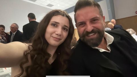Bachir Atallah, right, with his wife, Jessica.