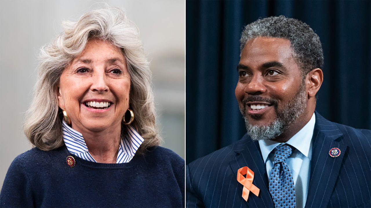 Democrat Rep. Dina Titus, left, and Democrat Rep. Steven Horsford 