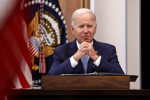 President Joe Biden attends a meeting on July 28 in Washington, DC.