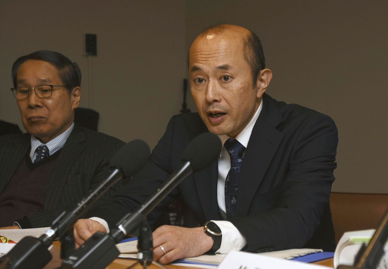 Nagasaki Mayor Shiro Suzuki speaks at an event at the U.N. headquarters in New York on November 27, 2023.