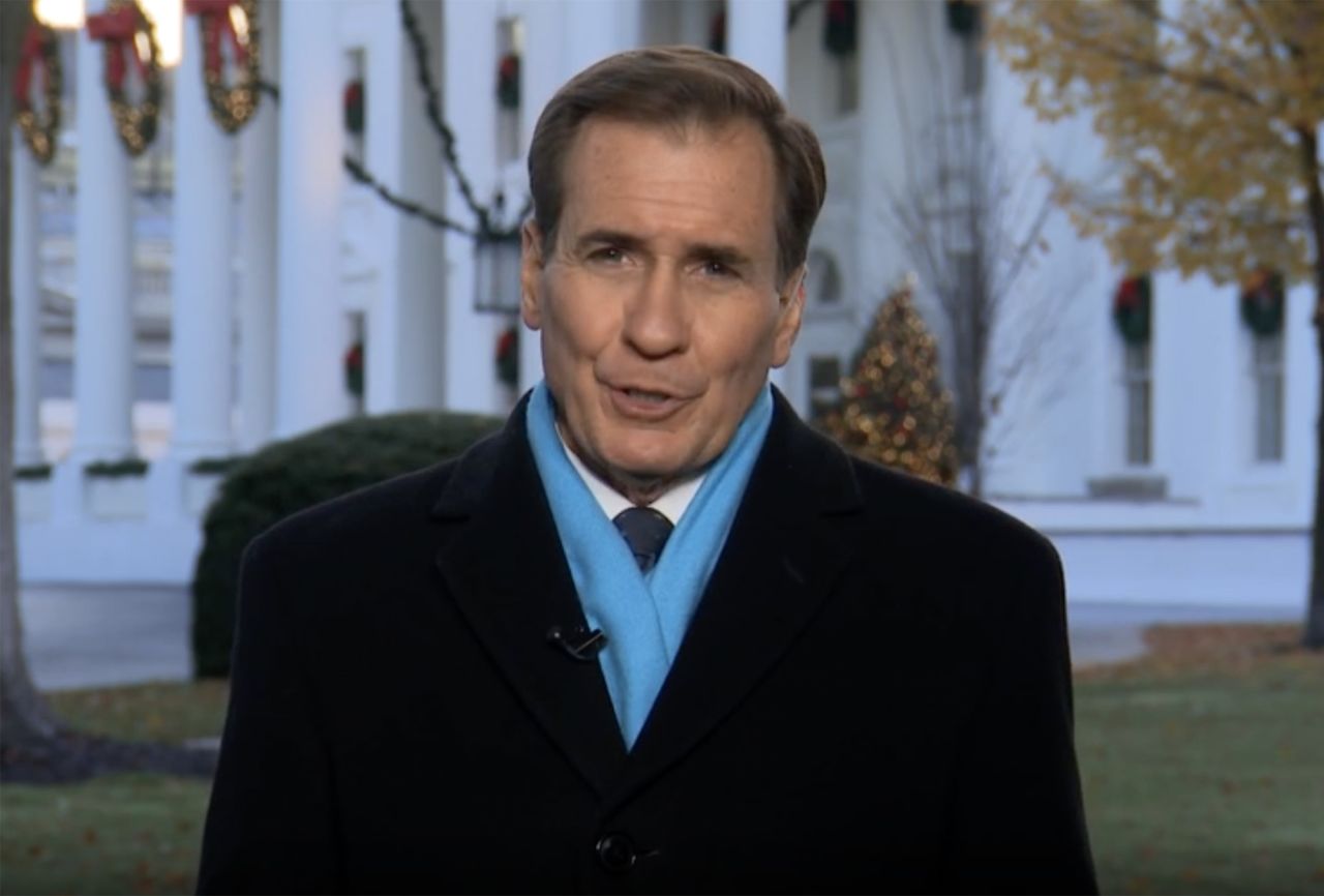 John Kirby, National Security Council coordinator for strategic communications, talks to CNN on November 27.