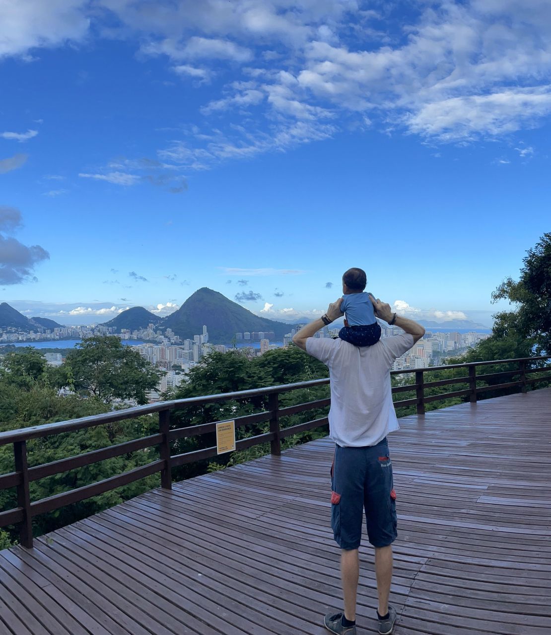 Alessandra took this photo of Tristano with their son Gabriele on a recent trip to Brazil.