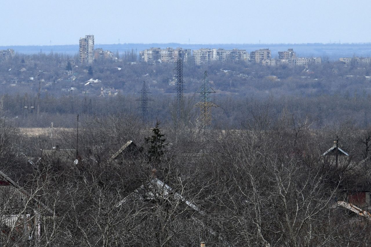 A view of the town of Avdiivka on Monday.