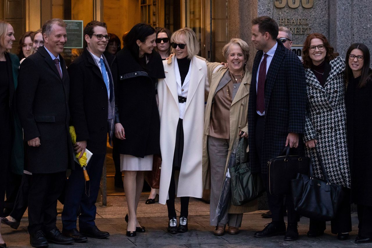 E. Jean Carroll leaves court on Friday. 