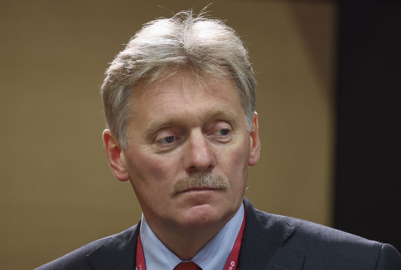 Russia's Presidential Spokesman Dmitry Peskov arrives for a meeting on Russky Island on September 6.