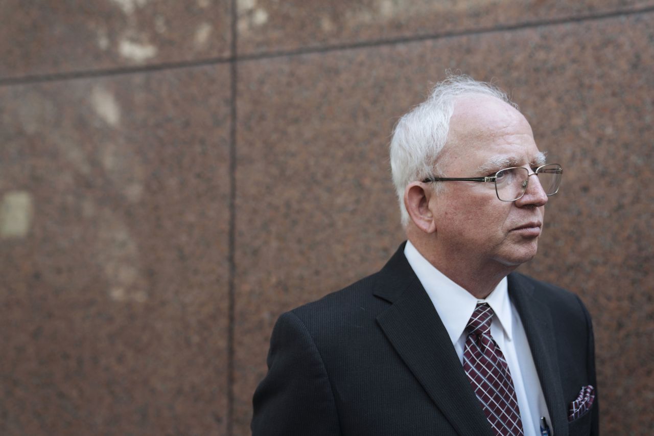 John Eastman, former lawyer to Donald Trump, speaks to the members of the media after leaving the State Bar Court of California in Los Angeles, California, on Tuesday, June 20, 2023. 