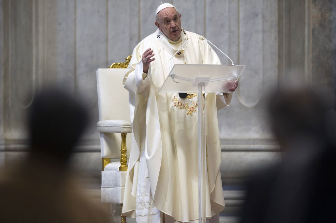 Pope Francis celebrates Holy Mass for the feast of Our Lady of Guadalupe in St. Peter's Basilica on December 12.