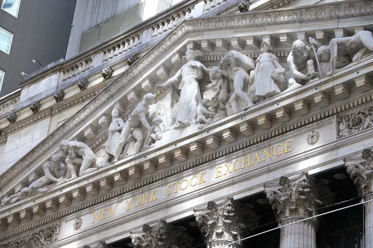 The New York Stock Exchange building in The Financial District of Manhattan on March 15.