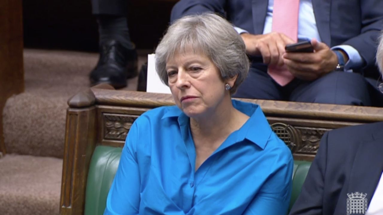 Theresa May wasn't able to push her agreement though Parliament in three separate votes. 