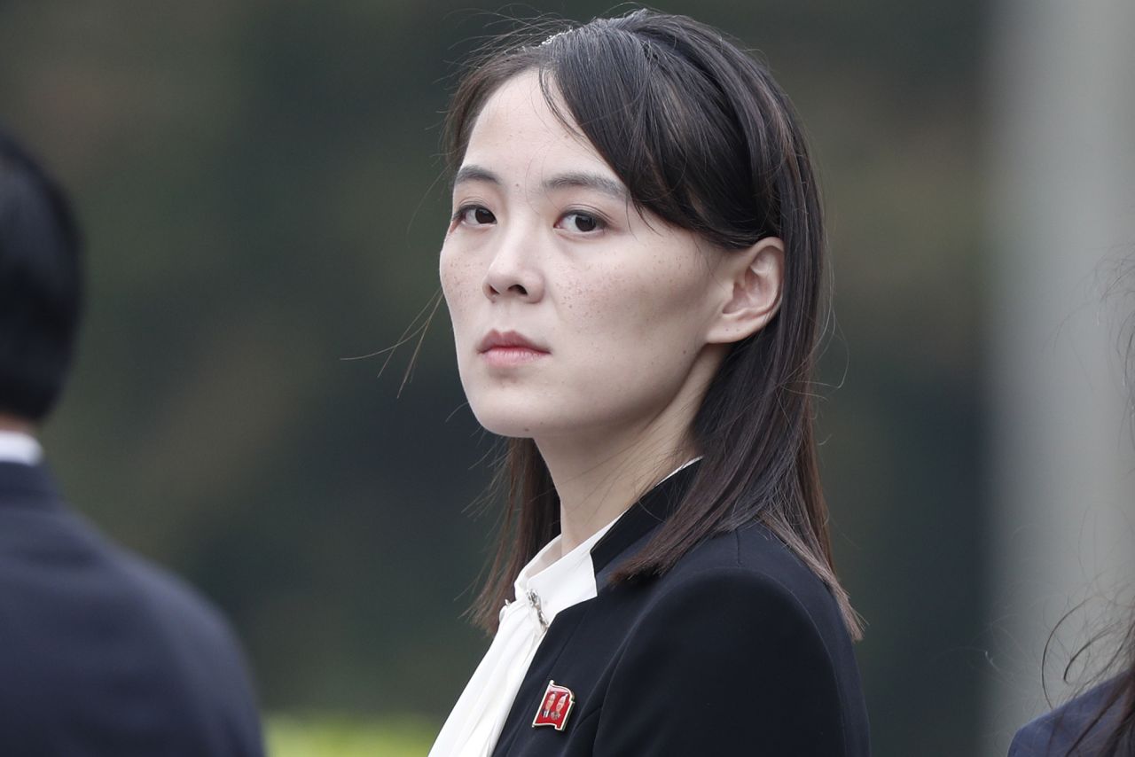 Kim Yo Jong, sister of North Korean leader Kim Jong Un, attends a wreath laying ceremony at the Ho Chi Minh Mausoleum in Hanoi, Vietnam, on Saturday, March 2, 2019. 