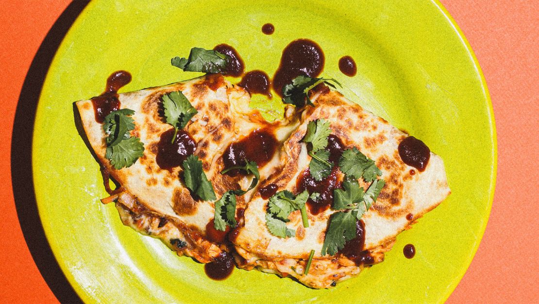 The method works even if you are often cooking (this salmon quesadilla) for one.