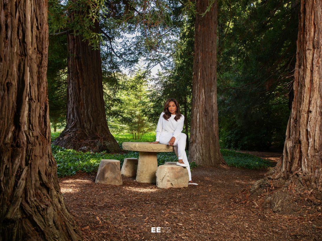 Oprah Winfrey photographed at home for 72 magazine.
