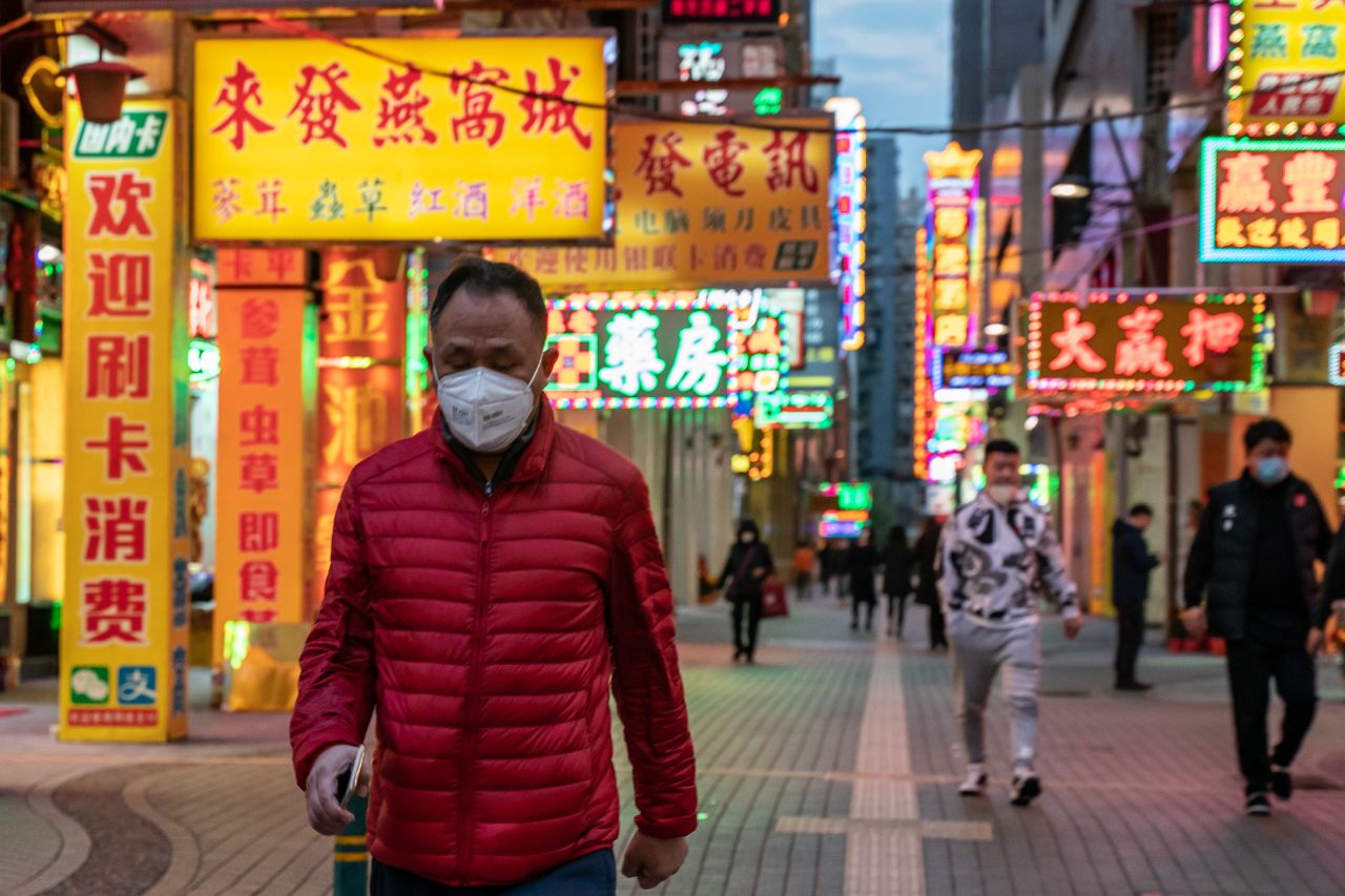 Macao residents wearing face masks on January 28, 2020.