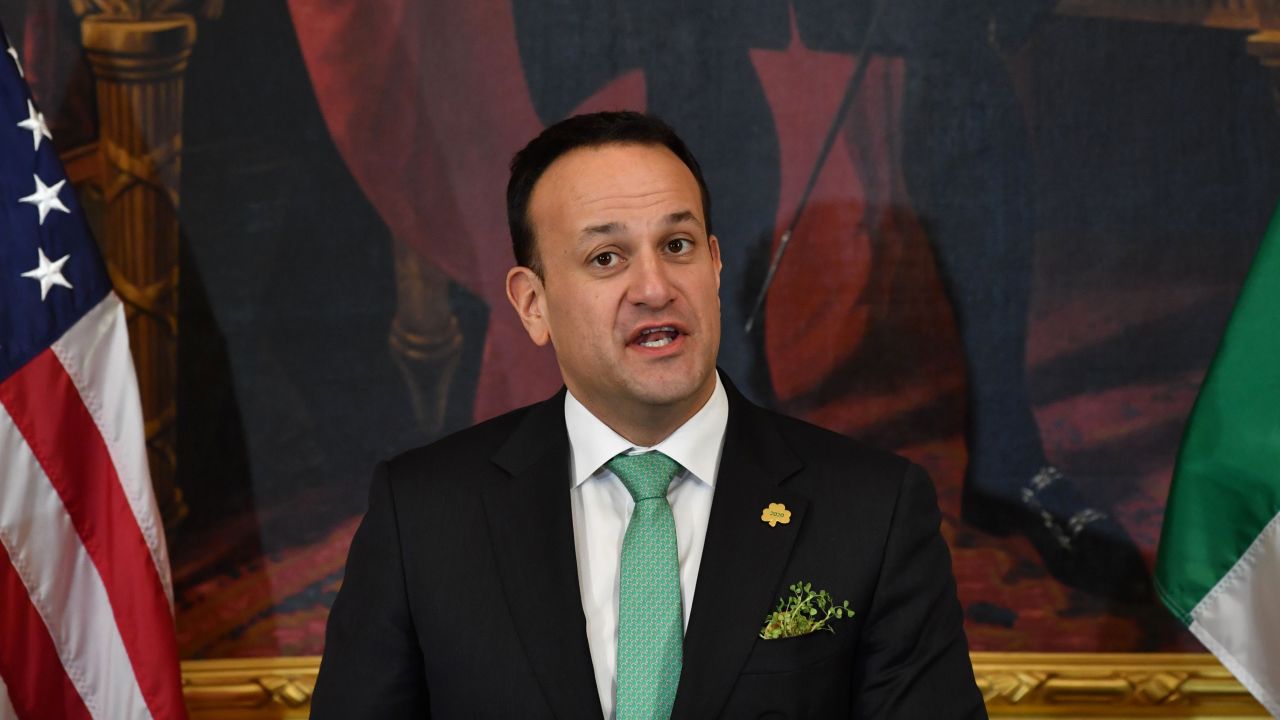 Irish Prime Minister Leo Varadkar speaks at the annual Friends Of Ireland luncheon hosted by the United States Congress in Washington on March 12.