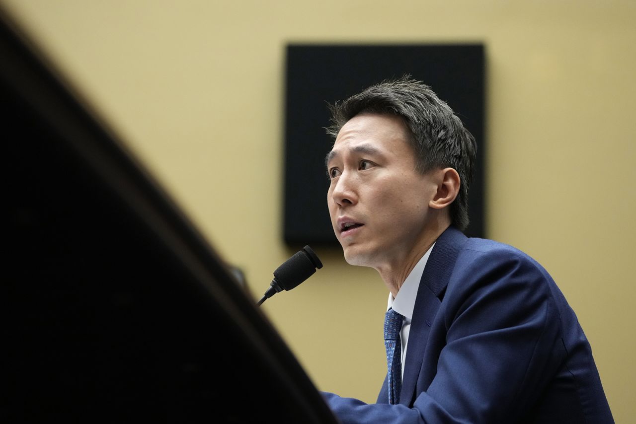 TikTok CEO Shou Zi Chew during a hearing of the House Energy and Commerce Committee, on the platform's consumer privacy and data security practices and impact on children, on March 23, on Capitol Hill in Washington. 