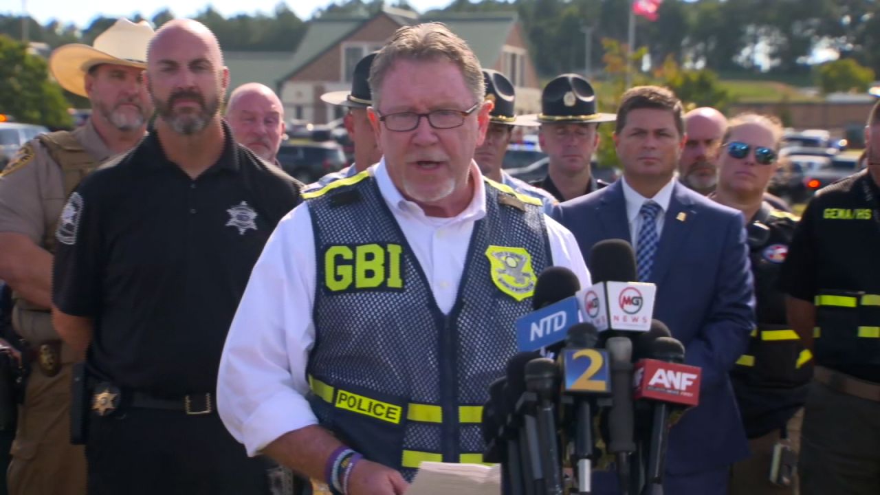 Chris Hosey, director de la Oficina de Investigaciones de Georgia, habla en una conferencia de prensa. (CNN)