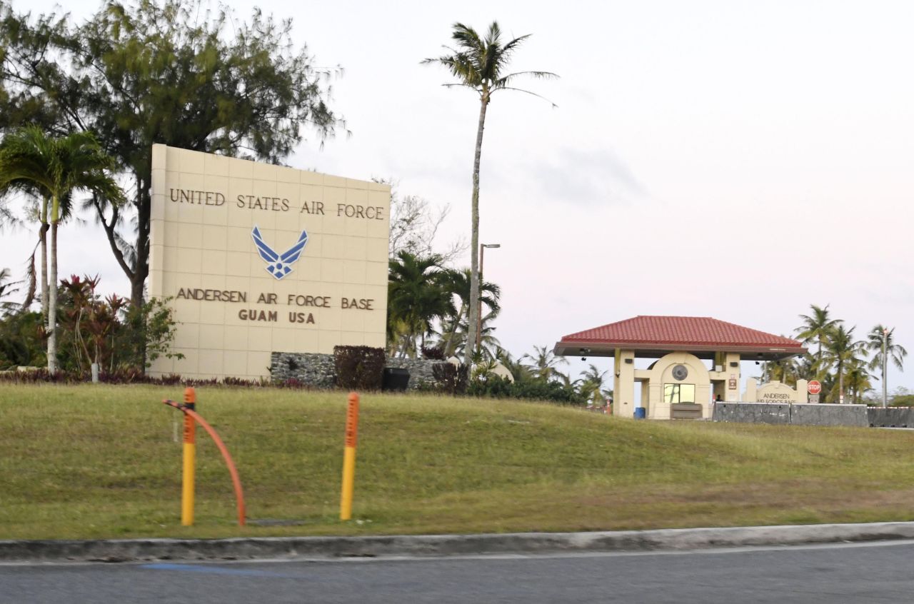 The Andersen Air Force Base in the U.S. territory of Guam is pictured in April 2019.