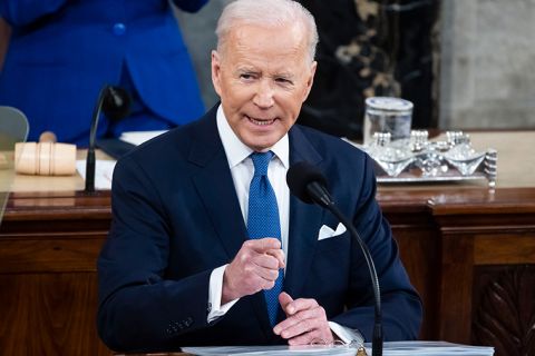 US President Joe Biden delivers his State of the Union address on Tuesday night.