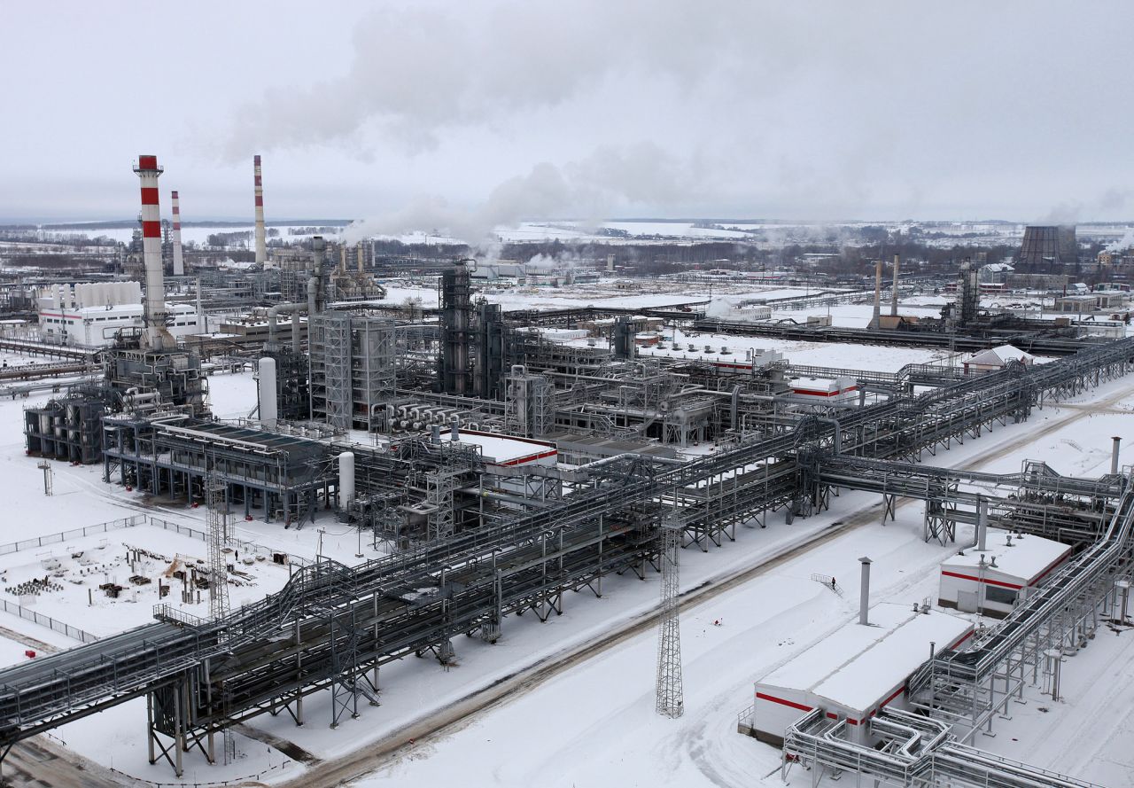 The Lukoil-Nizhegorodnefteorgsintez petroleum refinery, operated by OAO Lukoil, is seen in Nizhny Novgorod, Russia, on December 15, 2011.