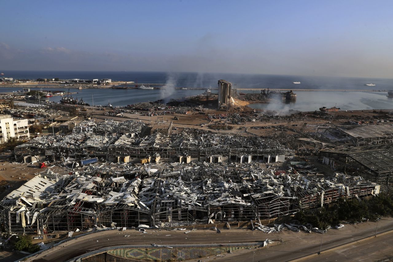 The aftermath of the explosion is pictured on August 5.