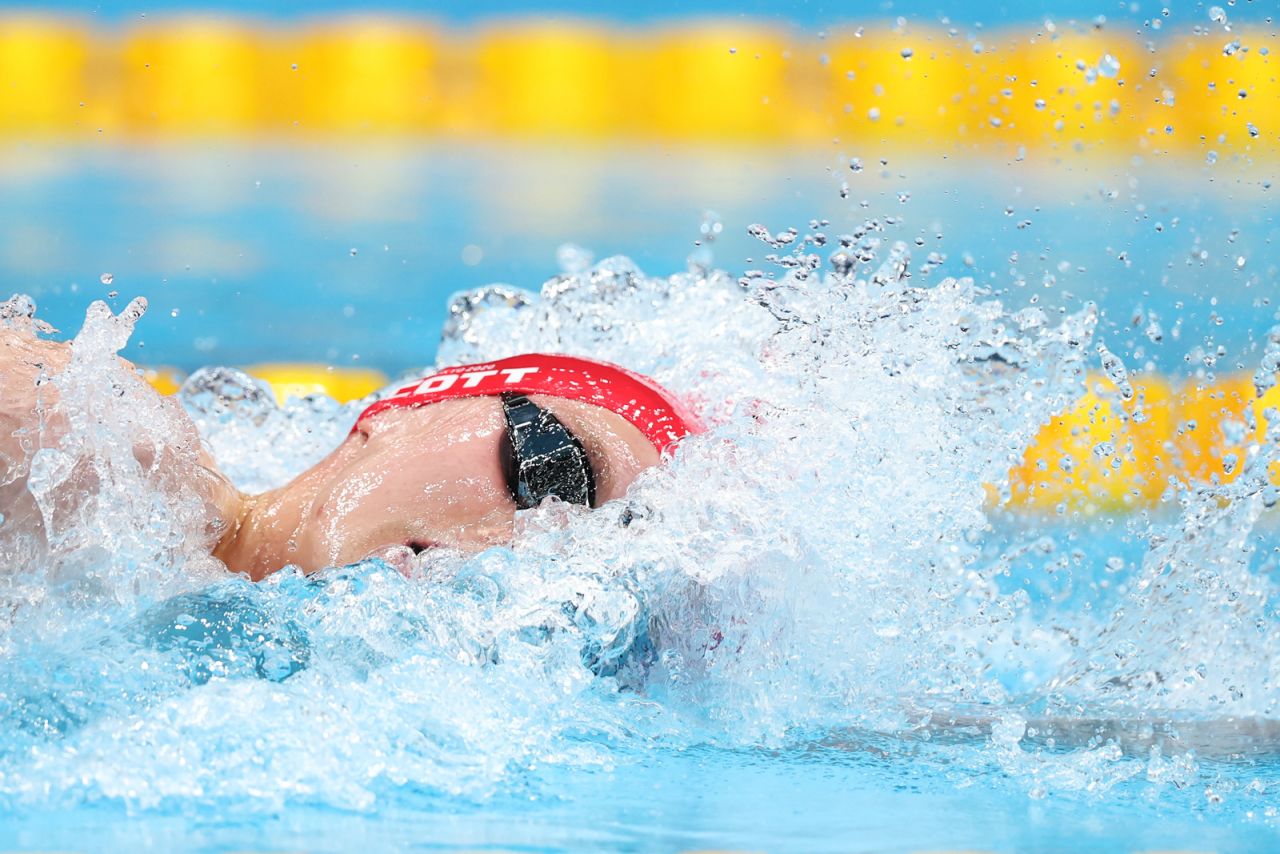 Duncan Scott of Team Great Britain competes in the Freestyle Relay final on July 28.