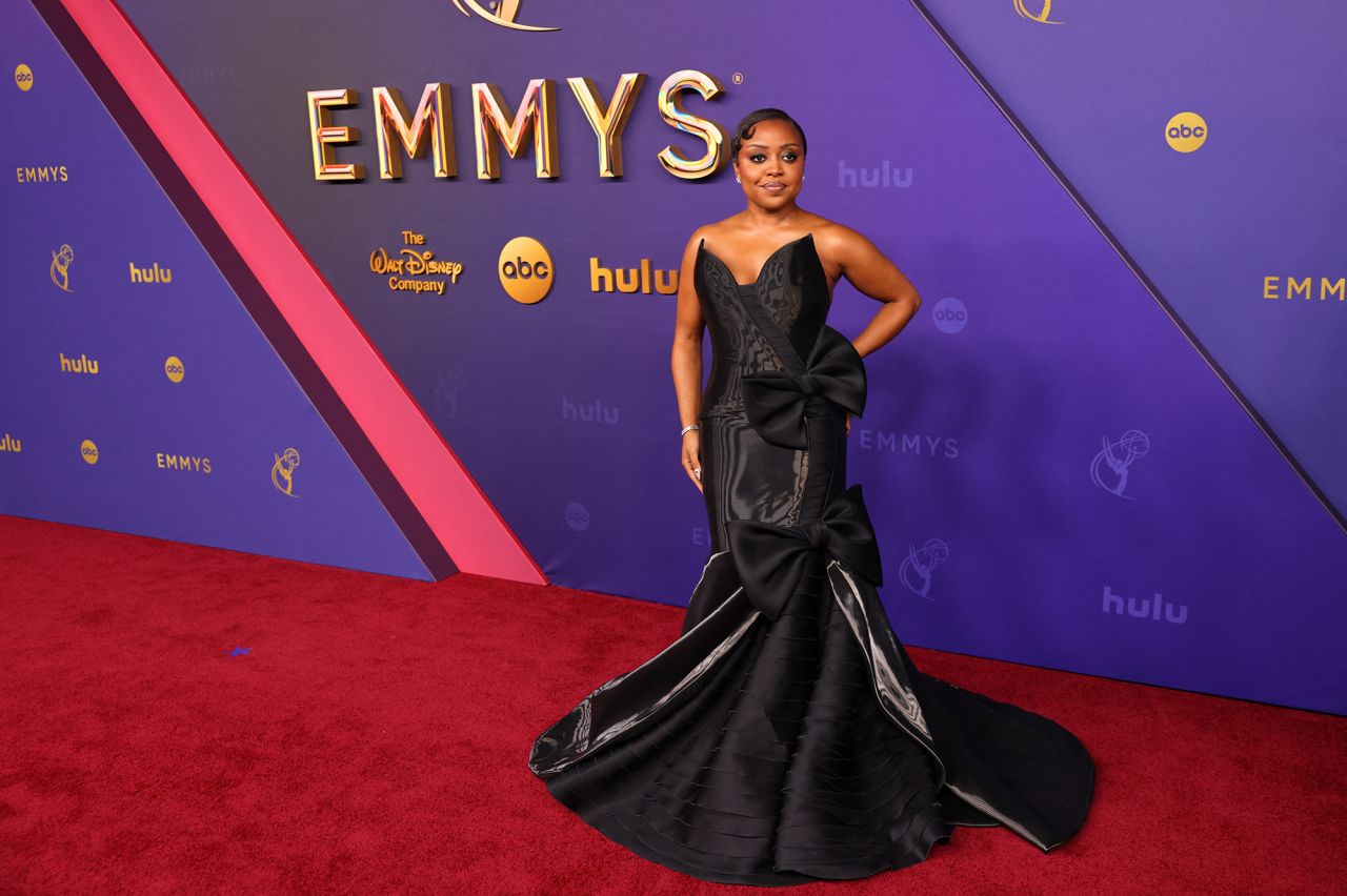 Quinta Brunson attends the Emmy Awards in Los Angeles, on Sunday, September 15. Mike Blake/Reuters