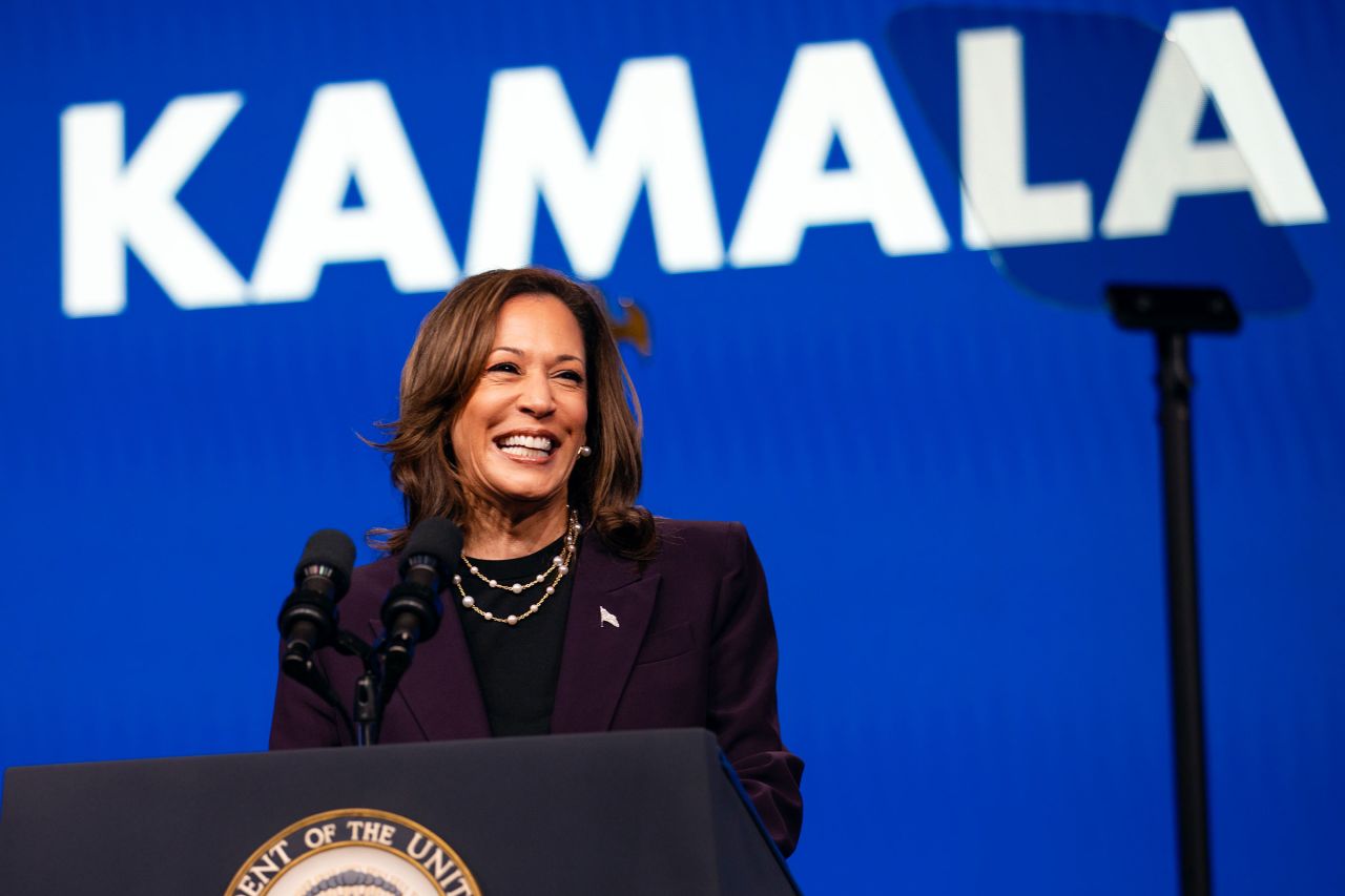  Vice President Kamala Harris speaks at the American Federation of Teachers' 88th National Convention on July 25 in Houston.