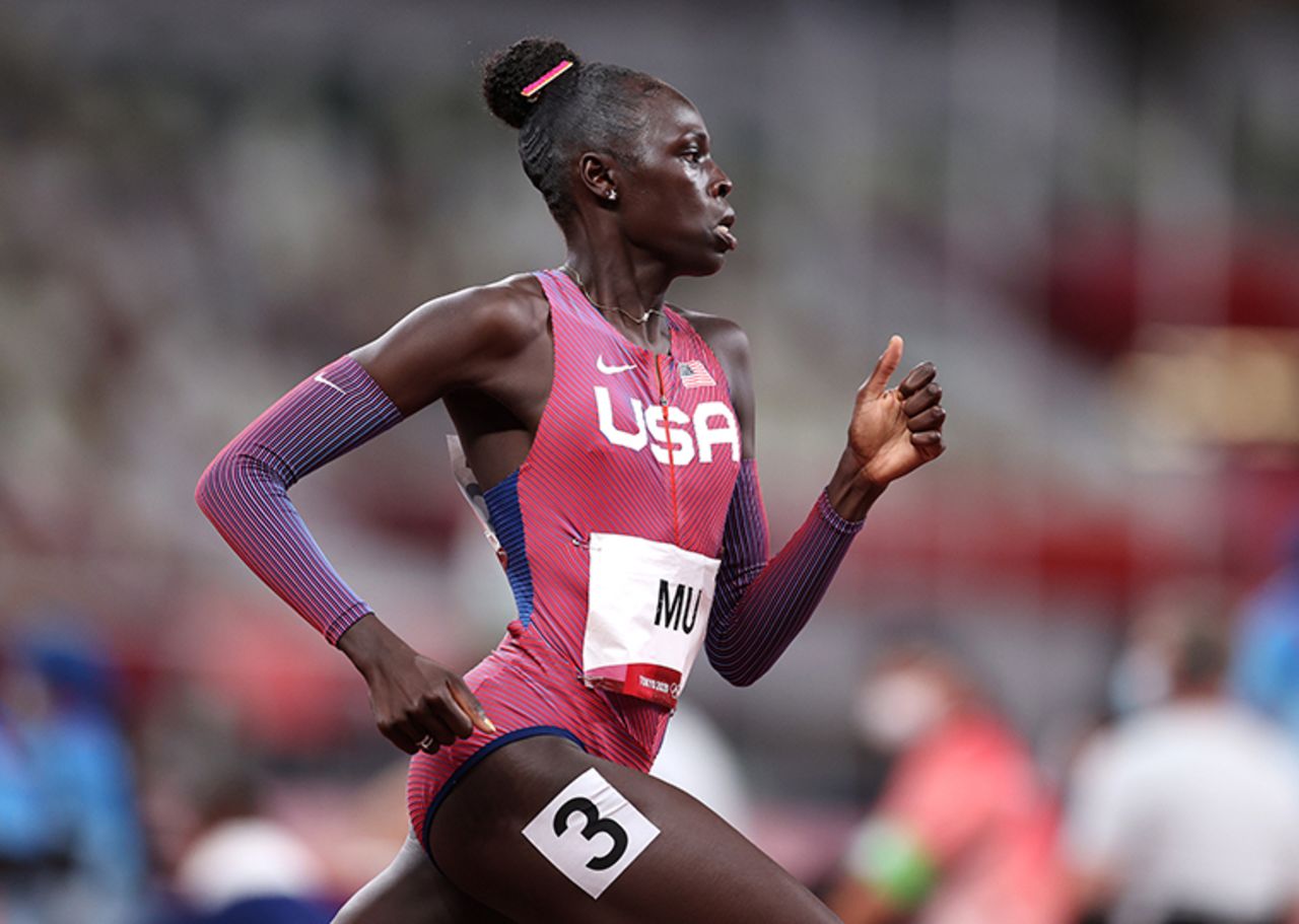 Athing Mu of Team United States competes in the Women's 800m final on day eleven of the Tokyo 2020 Olympic Games at Olympic Stadium on August 3, 2021.