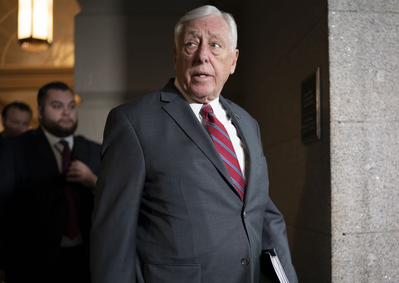 House Majority Leader Steny Hoyer responds to a question about a funding bill to fight the coronavirus outbreak, on Capitol Hill on Tuesday, March 3.