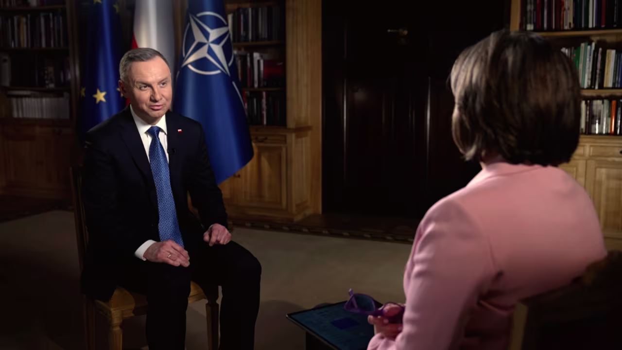 Poland's President Andrzej Duda speaks to CNN's Christiane Amanpour in an interview.