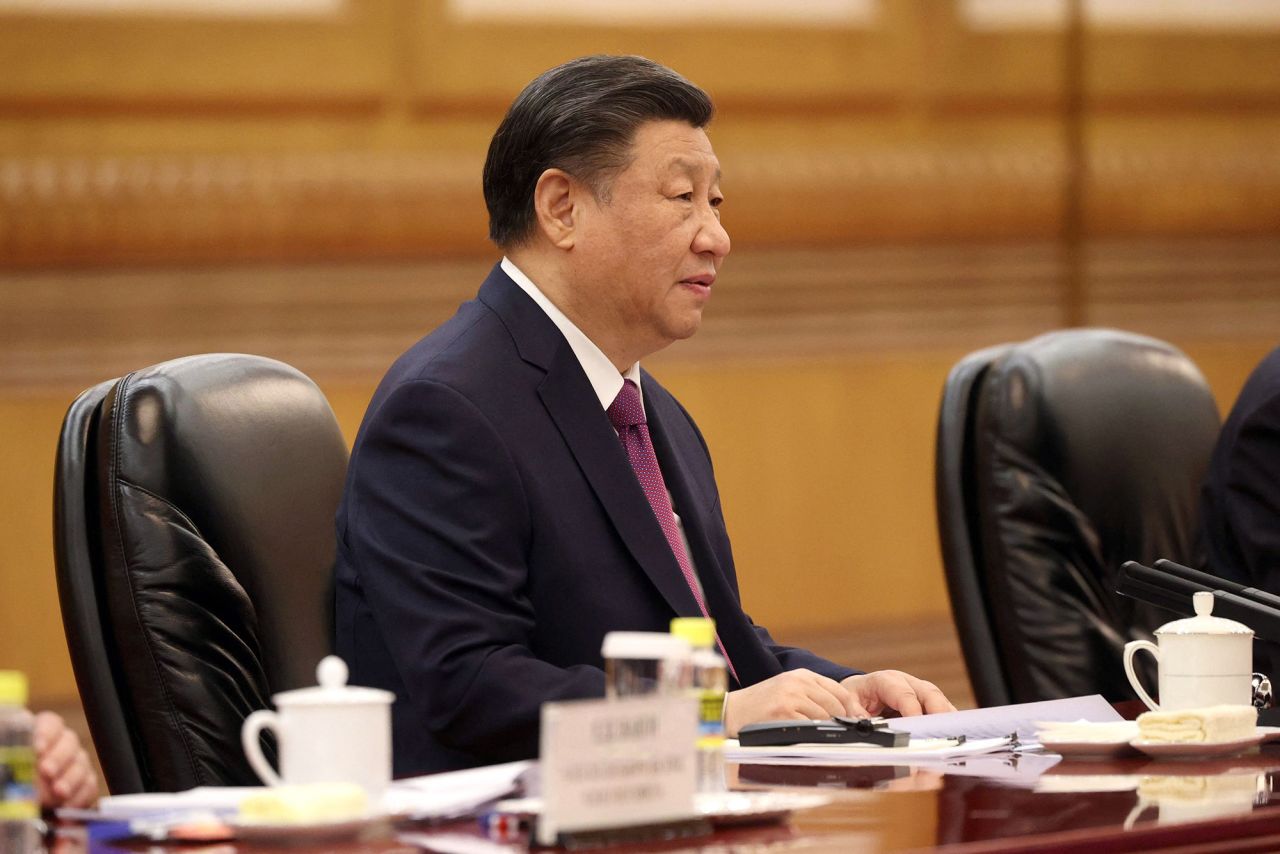 Chinese President Xi Jinping attends a meeting with Belarus' President Alexander Lukashenko in Beijing, China, on March 1.