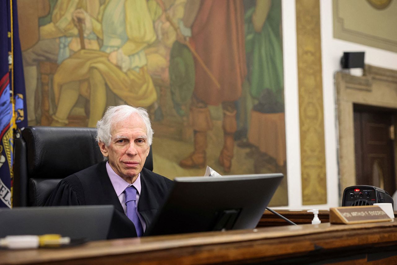 Judge Arthur Engoron looks on before the start of former President Donald Trump’s civil fraud trial in New York on Wednesday.