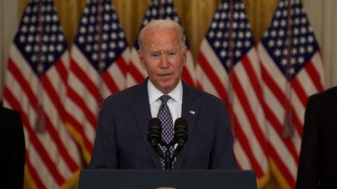 US President Joe Biden speaks at the White House on August 20, 2021.