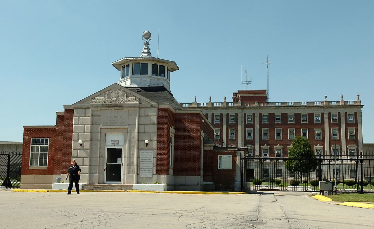 The exterior of Stateville Correctional Center in Crest Hill, Illinois.