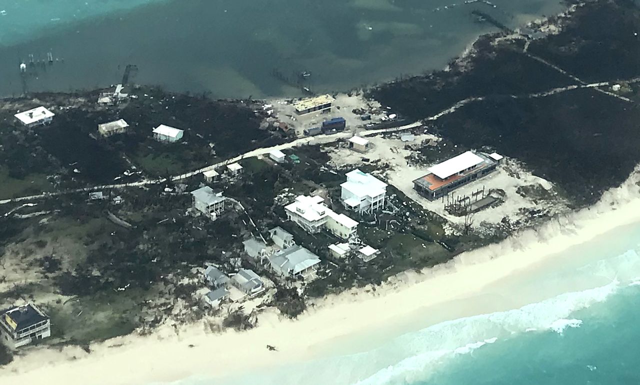 Damage is seen from Hurricane Dorian on Abaco Island on September 3, 2019 in the Bahamas.