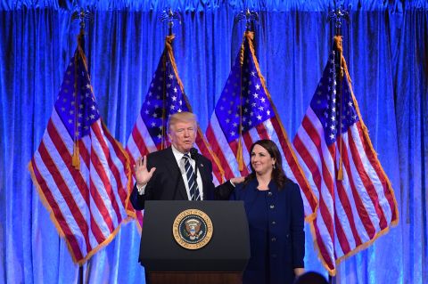 Trump and RNC Chairwoman Ronna McDaniel 