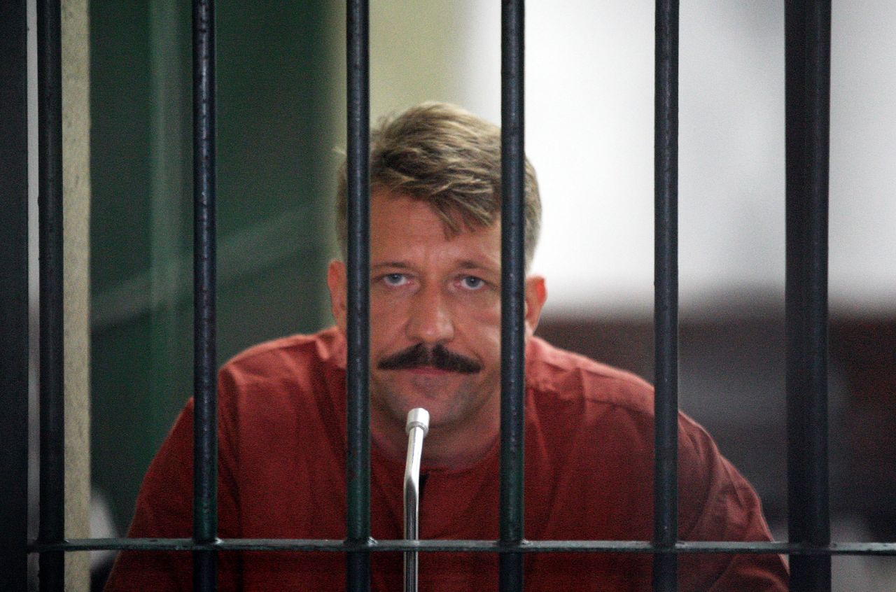 Viktor Bout sits inside a detention cell in Bangkok, Thailand in 2008. 