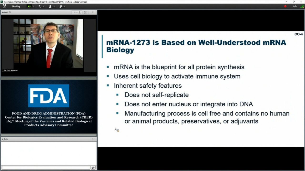 Dr. Tal Zaks, Moderna’s chief medical officer, on December 17.