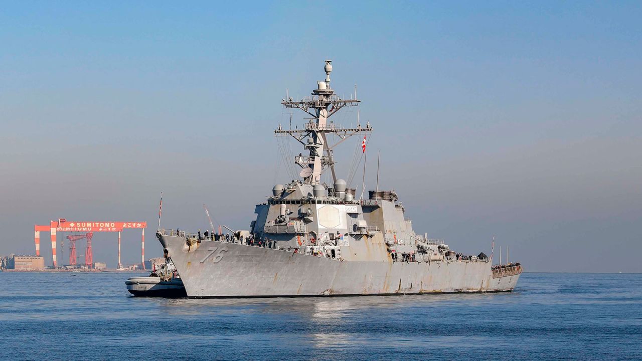 This photo from the US Navy shows the USS Higgins in Yokosuka, Japan, in November 2022.
