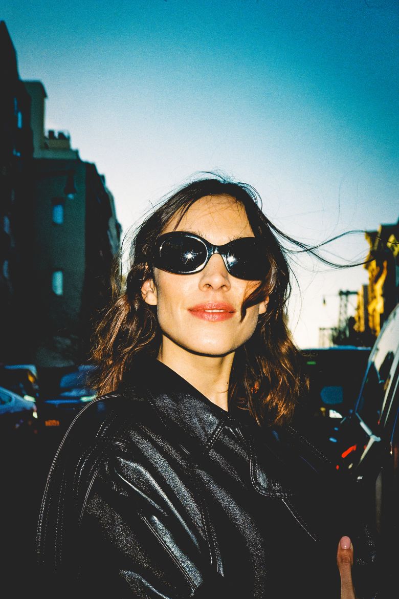 Alexa Chung outside of a Netflix party as a co-host for the show “Next in Fashion,” which Bassini attended sans invite.