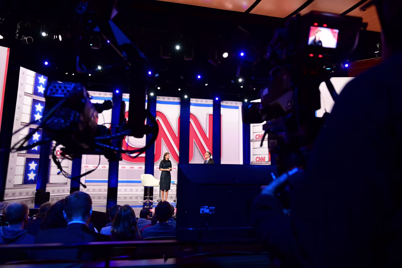 Former South Carolina Gov. Nikki Haley participates in a CNN Republican Presidential Town Hall moderated by CNN’s Jake Tapper at New England College in Henniker, New Hampshire, on January 18.