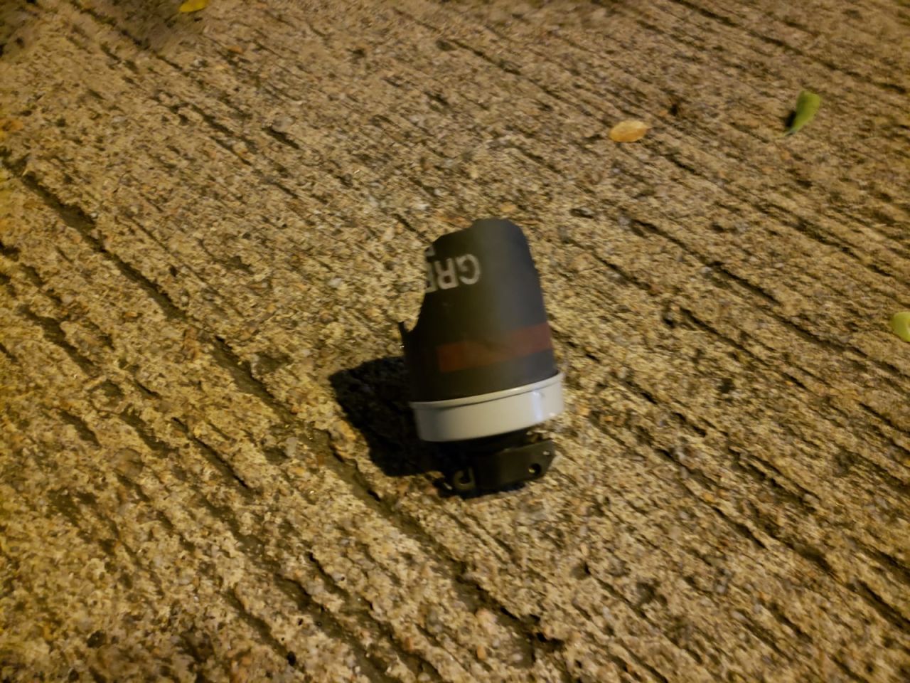 Tear gas canisters on Nathan Road.