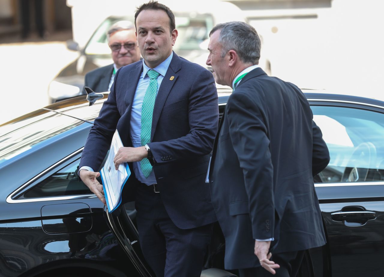 Varadkar arrives at the summit.