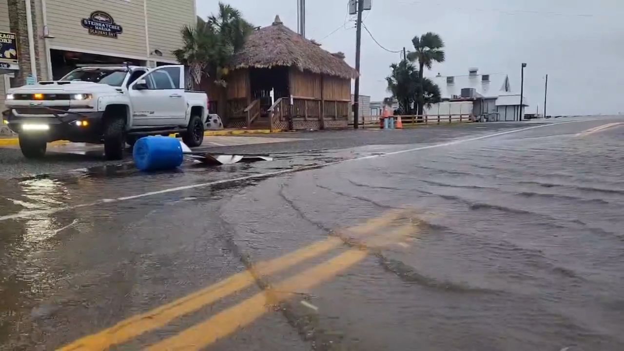 Flooding is seen in Steinhatchee, Florida, on Monday. 