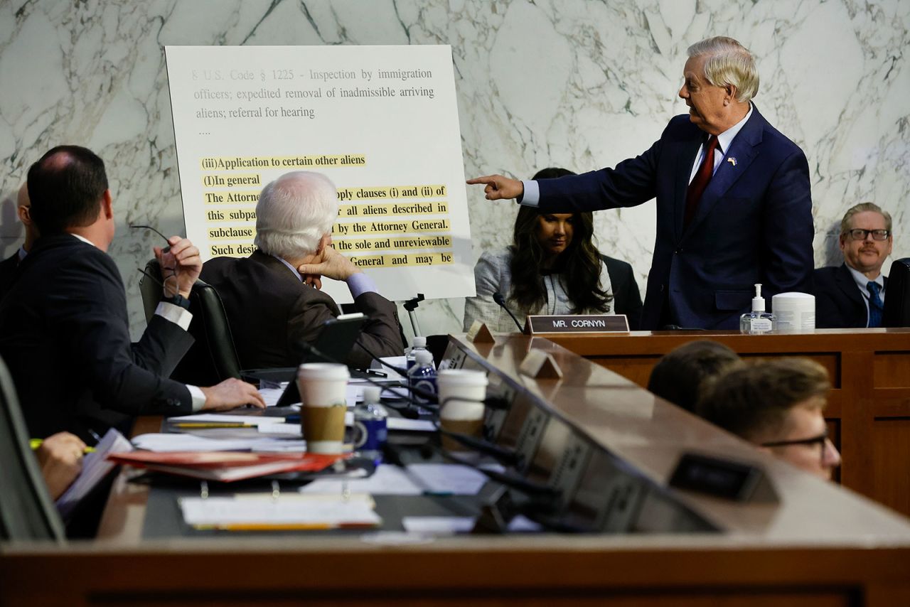 Sen. Lindsey Graham questions Judge Ketanji Brown Jackson on Wednesday.