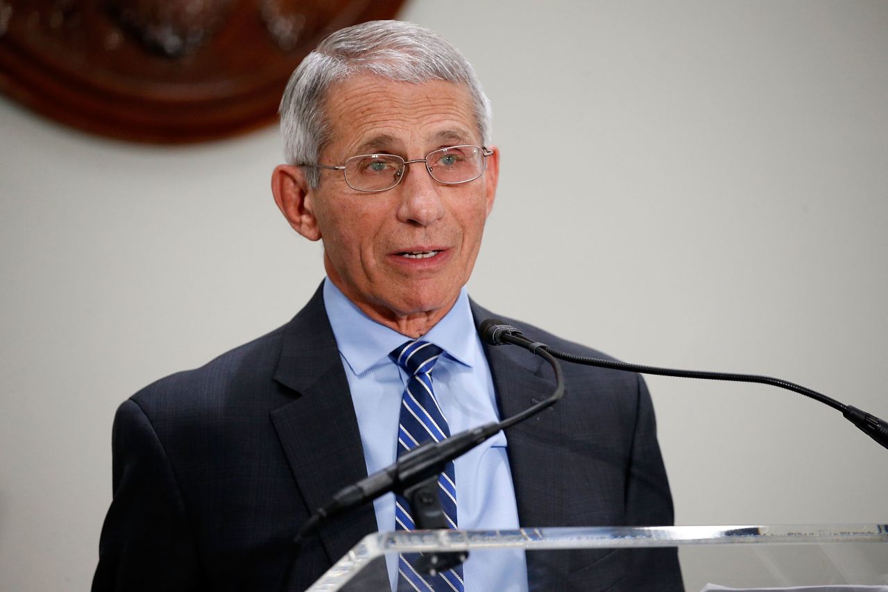 Fauci speaks in 2017.