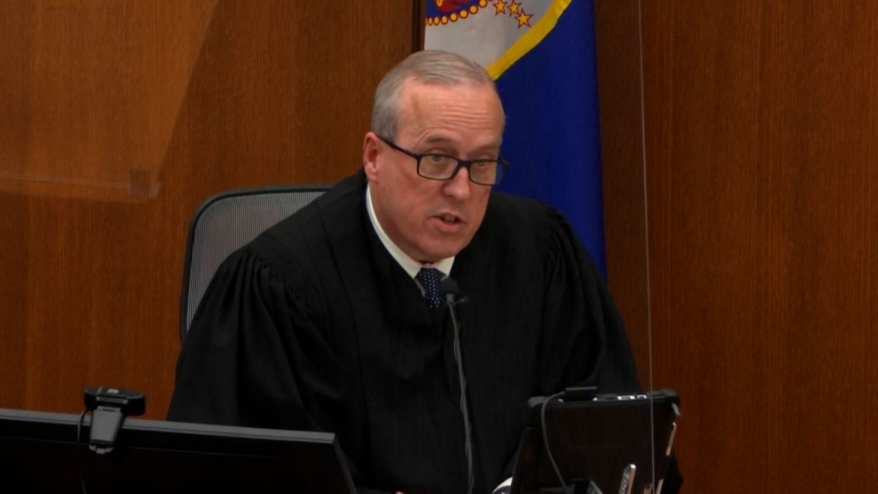 Judge Peter Cahill speaks during Derek Chauvin's trial on April 19.