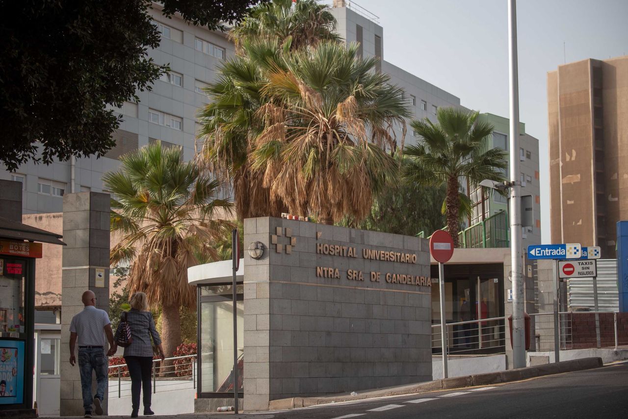 A view of a hospital in Santa Cruz de Tenerife, Spain, where an Italian national has been isolated.